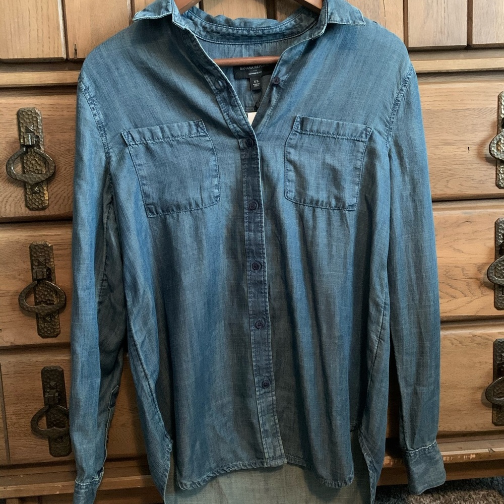 Boyfriend fit bananarepublic denim shirt